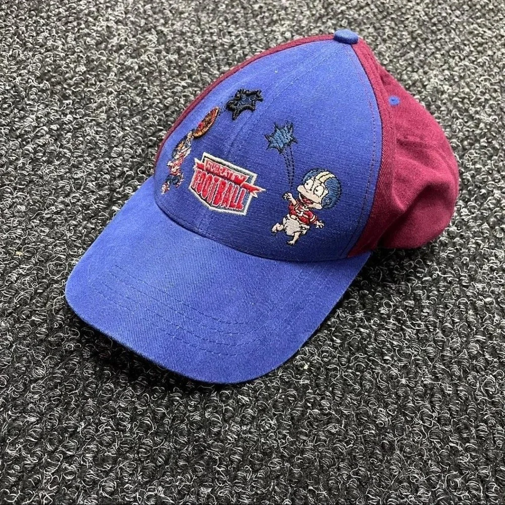 Vintage Rugrats Nickolodeon Tommy Pickles Chucky Football Hat Youth 1998